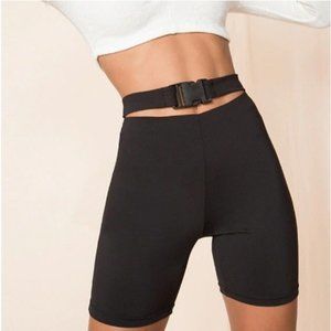 NWT Tigermist Tyler Buckle Bike Shorts High Waisted Size: Large
